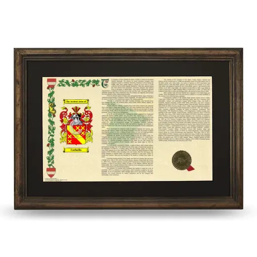 Carballo Deluxe Armorial Landscape Framed - Brown