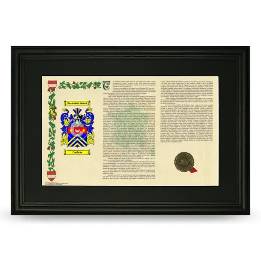 Carbon Deluxe Armorial Landscape Framed- Black