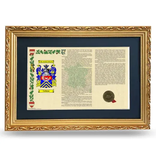 Carbona Deluxe Armorial Landscape Framed - Gold