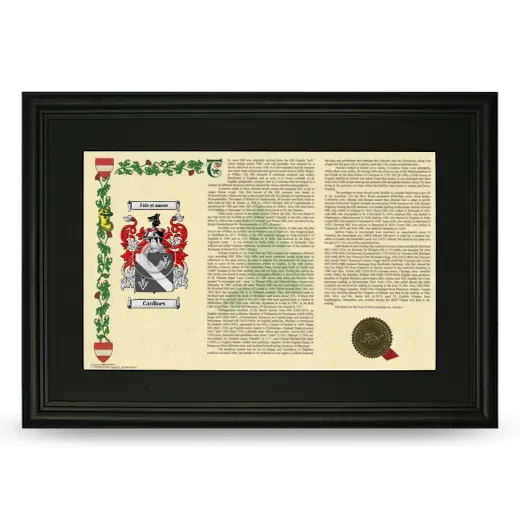 Cardines Deluxe Armorial Landscape Framed- Black