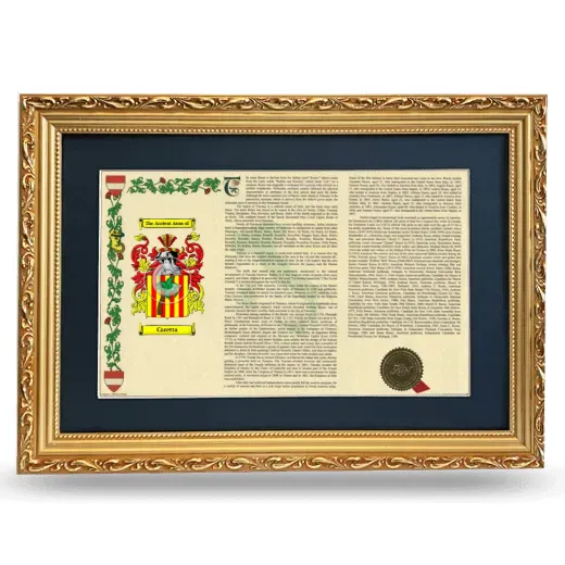 Caretta Deluxe Armorial Landscape Framed - Gold