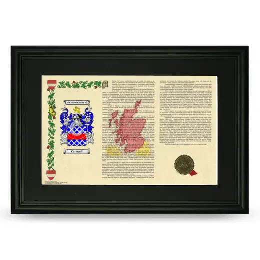 Carewall Deluxe Armorial Landscape Framed- Black
