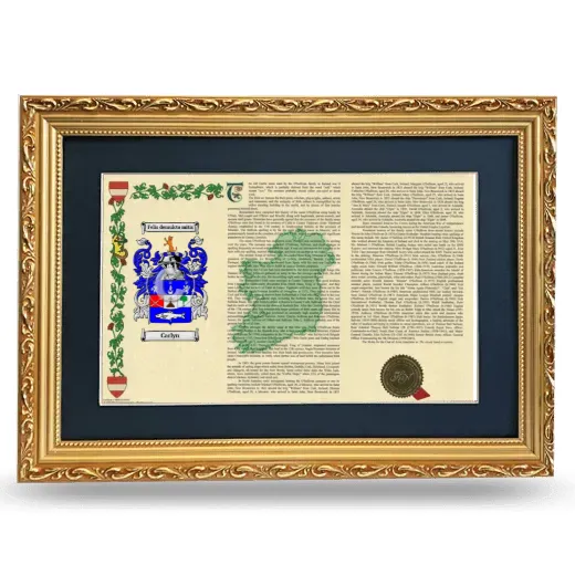 Carlyn Deluxe Armorial Landscape Framed - Gold