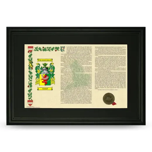 Carmel Deluxe Armorial Landscape Framed- Black