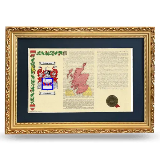 Carmichil Deluxe Armorial Landscape Framed - Gold