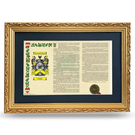 Carniss Deluxe Armorial Landscape Framed - Gold