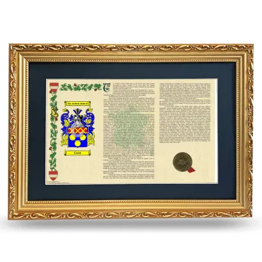 Carot Deluxe Armorial Landscape Framed - Gold