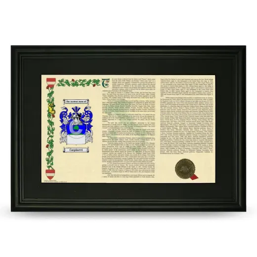 Carpinetti Deluxe Armorial Landscape Framed- Black