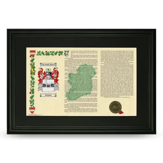 Carreen Deluxe Armorial Landscape Framed- Black