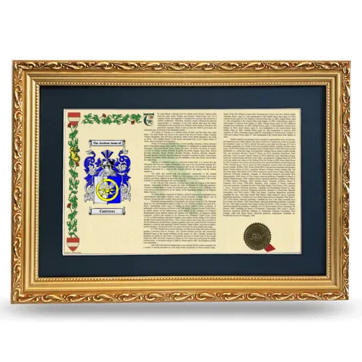 Carreras Deluxe Armorial Landscape Framed - Gold