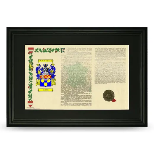 Carrión Deluxe Armorial Landscape Framed- Black