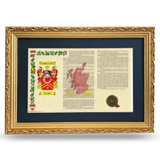 Carrodus Deluxe Armorial Landscape Framed - Gold