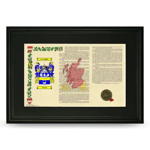 Carsyn Deluxe Armorial Landscape Framed- Black
