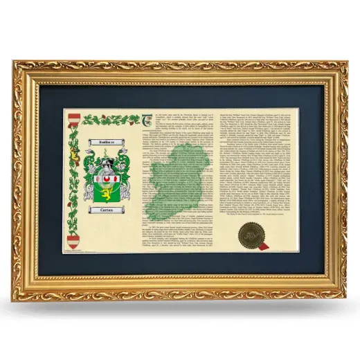 Cartan Deluxe Armorial Landscape Framed - Gold