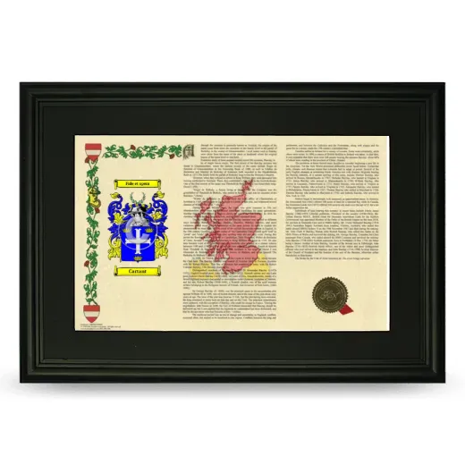 Cartant Deluxe Armorial Landscape Framed- Black