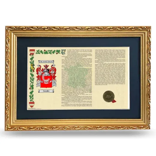 Casades Deluxe Armorial Landscape Framed - Gold