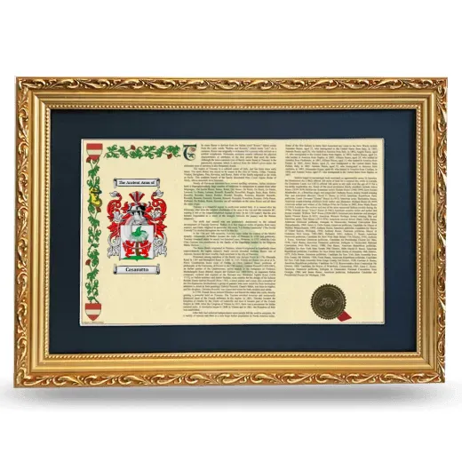 Casarotto Deluxe Armorial Landscape Framed - Gold