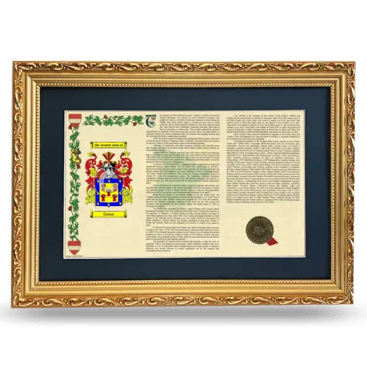 Casas Deluxe Armorial Landscape Framed - Gold