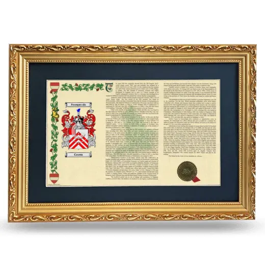 Casem Deluxe Armorial Landscape Framed - Gold