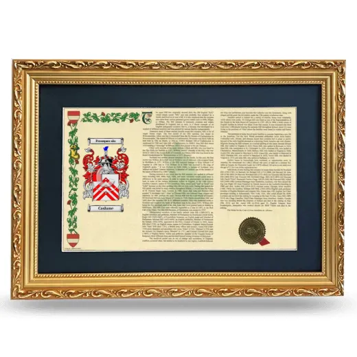 Cashane Deluxe Armorial Landscape Framed - Gold