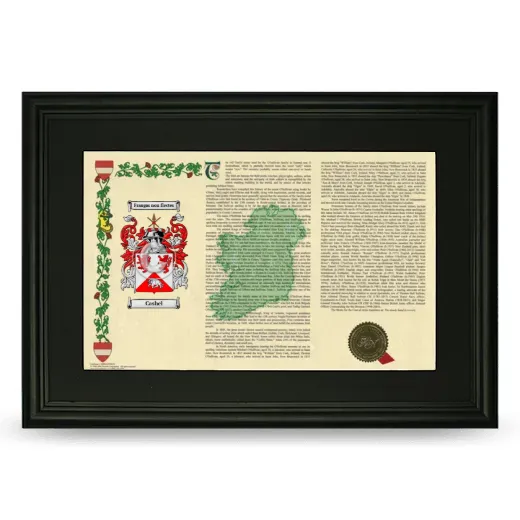 Cashel Deluxe Armorial Landscape Framed- Black