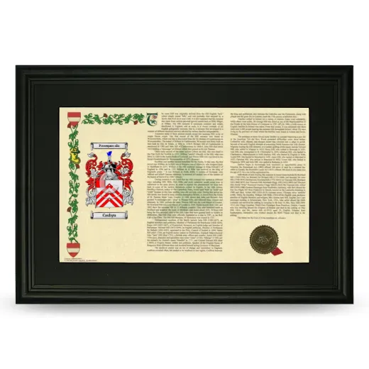 Cashyn Deluxe Armorial Landscape Framed- Black