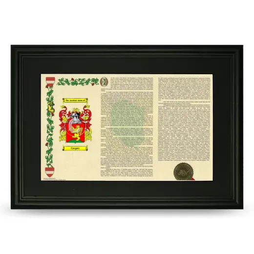 Casper Deluxe Armorial Landscape Framed- Black