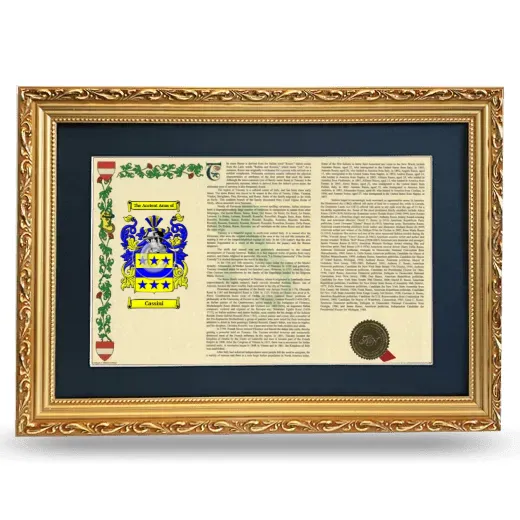 Cassini Deluxe Armorial Landscape Framed - Gold