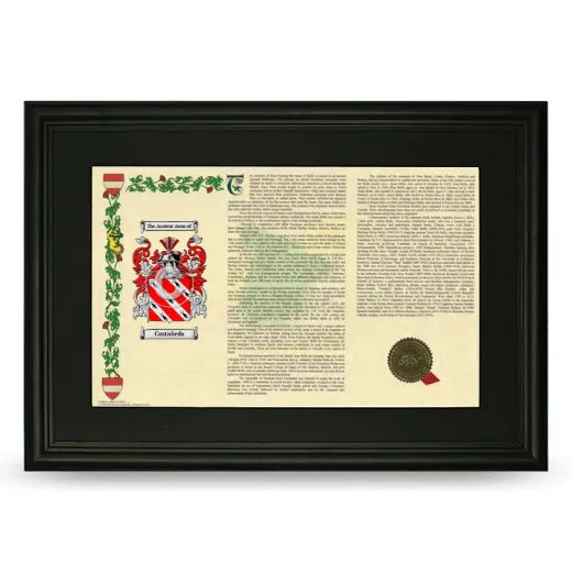 Castañeda Deluxe Armorial Landscape Framed- Black