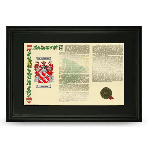 Castagnola Deluxe Armorial Landscape Framed- Black