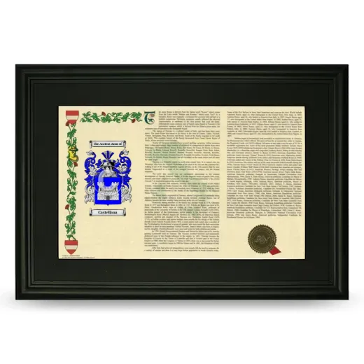 Castellana Deluxe Armorial Landscape Framed- Black