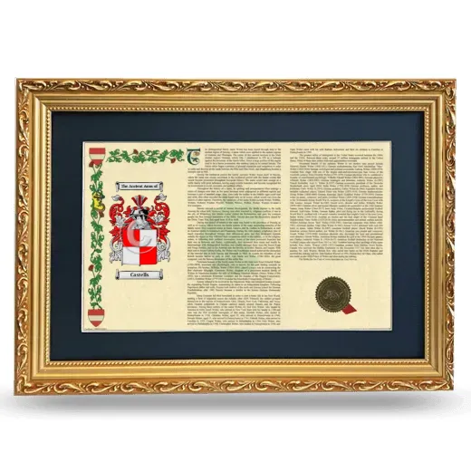 Castells Deluxe Armorial Landscape Framed - Gold