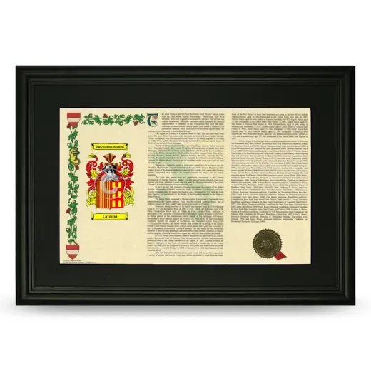 Catanio Deluxe Armorial Landscape Framed- Black