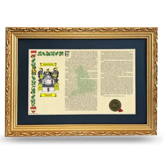 Caterack Deluxe Armorial Landscape Framed - Gold