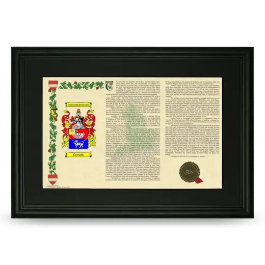 Cattans Deluxe Armorial Landscape Framed- Black