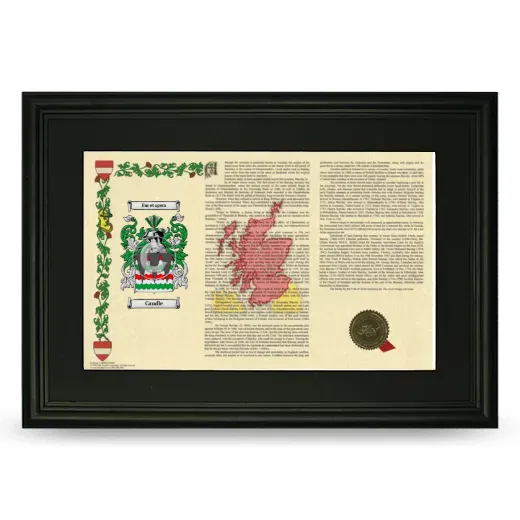 Caudle Deluxe Armorial Landscape Framed- Black