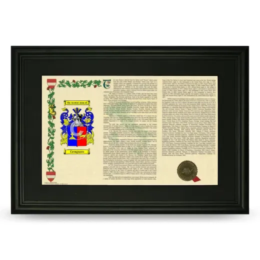Cavagnaro Deluxe Armorial Landscape Framed- Black