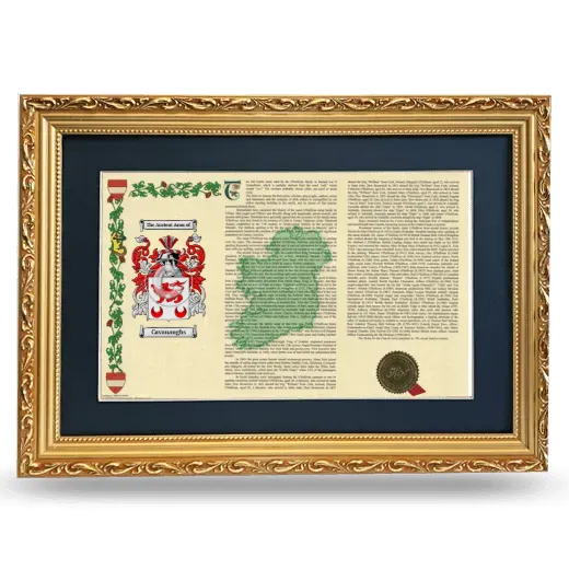 Cavanaughs Deluxe Armorial Landscape Framed - Gold