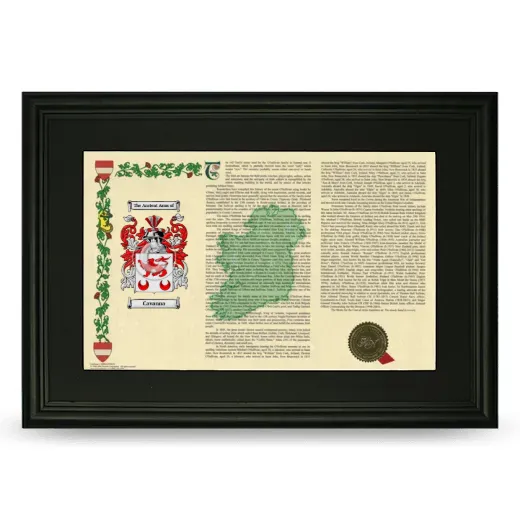 Cavanna Deluxe Armorial Landscape Framed- Black