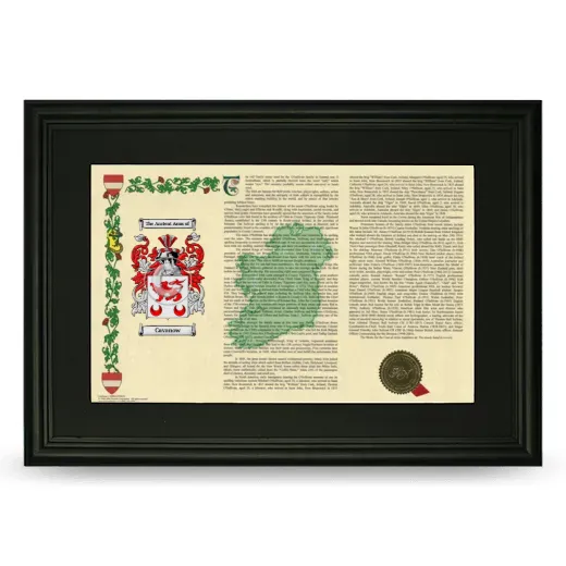 Cavanow Deluxe Armorial Landscape Framed- Black