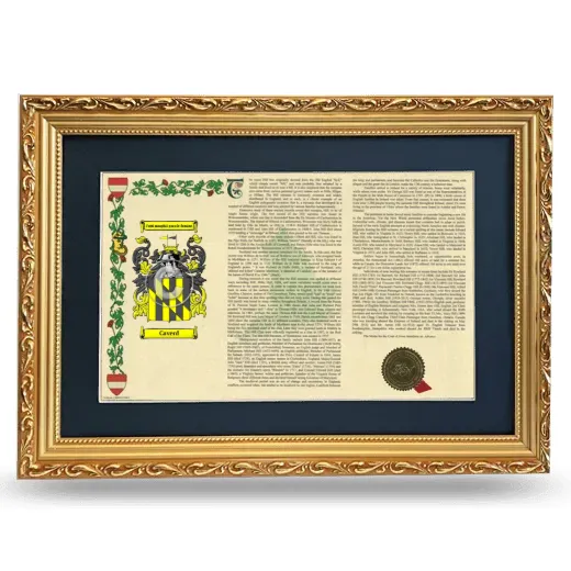 Caverd Deluxe Armorial Landscape Framed - Gold