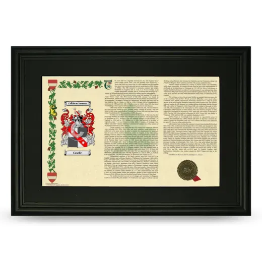 Cawlie Deluxe Armorial Landscape Framed- Black