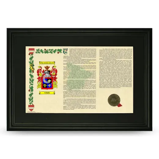 Celada Deluxe Armorial Landscape Framed- Black