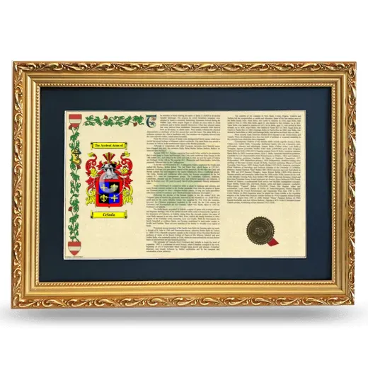 Celada Deluxe Armorial Landscape Framed - Gold