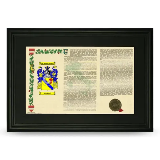 Centani Deluxe Armorial Landscape Framed- Black