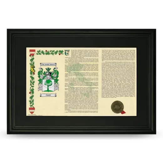 Cereti Deluxe Armorial Landscape Framed- Black