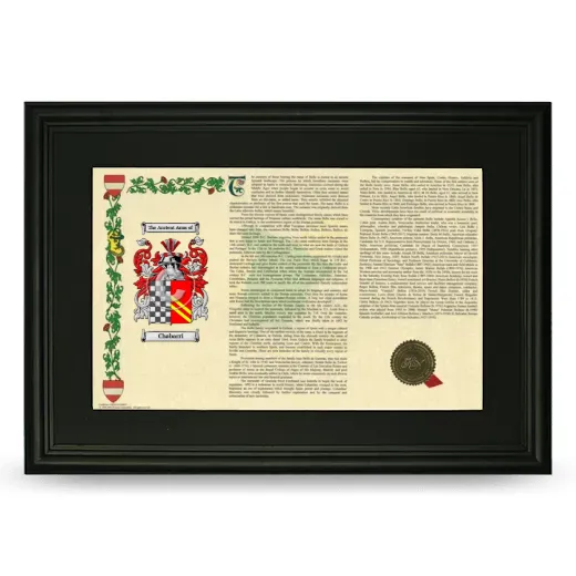 Chabarri Deluxe Armorial Landscape Framed- Black