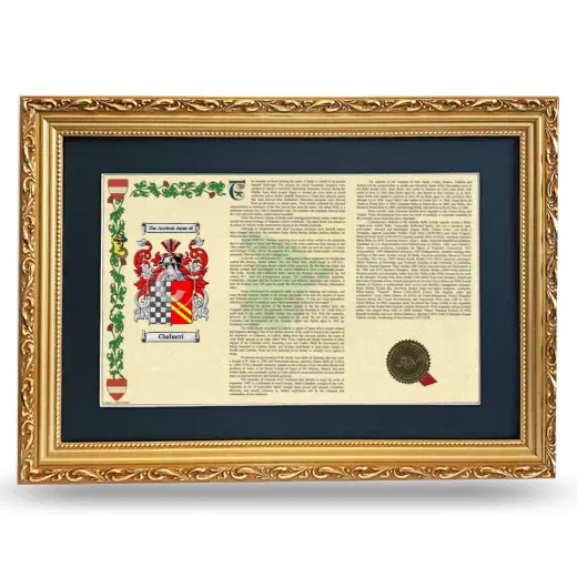 Chabarri Deluxe Armorial Landscape Framed - Gold