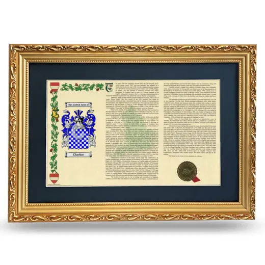 Chackar Deluxe Armorial Landscape Framed - Gold