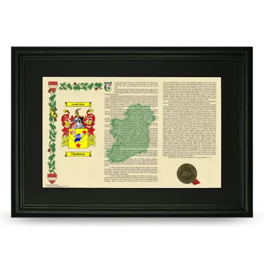 Chaderton Deluxe Armorial Landscape Framed- Black